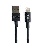 Design Letters MyCable iPhone latauskaapeli, musta