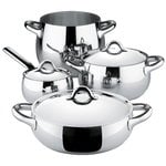 Alessi Mami Kochgeschirr Set, 4 Töpfe mit 3 Deckeln