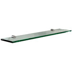 Frost Nova wall shelf, glass - brushed steel