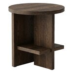 Nine Tee side table, round, oiled smoked oak, product image