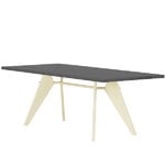 Vitra EM Table 240 x 90 cm, asphalt - Prouvé Blanc Colombe