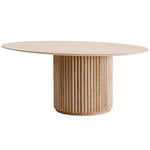 Asplund Palais Ovale coffee table, white stained oak