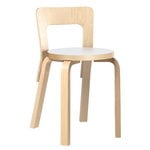 Artek Aalto chair 65, birch - white laminate, product image