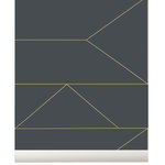 Ferm Living Lines wallpaper, graphite