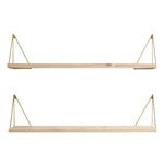 Maze Pythagoras Play shelf with brackets, 2 pcs, pine - brass