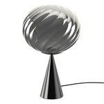 Tom Dixon Whirl Cone Fat table lamp, silver - black, product image