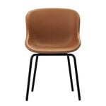 Normann Copenhagen Sedia Hyg, acciaio nero - pelle Ultra brandy