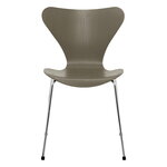 Fritz Hansen Series 7 3107 chair, chrome - olive green