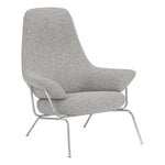 Hem Hai lounge chair, acciaio inox spazzolato - Pebble, vista 1