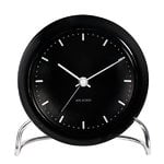 Arne Jacobsen AJ City Hall table clock with alarm, black