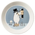 Arabia Moomin plate, Moominpappa, grey