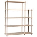 Woud Elevate shelving system 4, oak