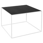 By Lassen Twin 49 table white, grey/black stained ash