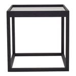 Klassik Studio Cube bord, svart - rökfärgat glas
