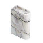 Northern Monolith candle holder, medium, mixed white marble