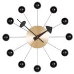 Vitra Ball Clock seinäkello, musta - messinki