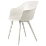 GUBI Chaise de salle à manger d'extérieur Bat, blanc albâtre