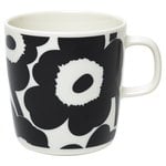 Marimekko Oiva – Unikko Becher 4 dl, Weiß – Schwarz