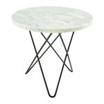 OX Denmarq Mini O table, black - white Carrara