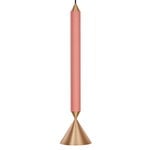 Pholc Apollo 39 pendant, coral pink - polished brass