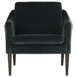 Warm Nordic Mr Olsen lounge chair, smoked oak - dark petrol