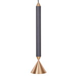 Pholc Apollo 39 pendant, black - polished brass