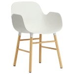 Normann Copenhagen Sedia Form con braccioli, bianco - rovere