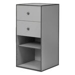 By Lassen Frame 70 with shelf, 2 drawers, dark grey