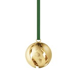 Georg Jensen Collectable ornament 2023, ball, gold plated brass