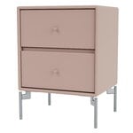 Montana Furniture Comodino Drift, gambe cromo opaco - 137 Mushroom