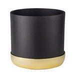 Skultuna Nurture planter, large, black - brass