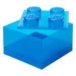 Room Copenhagen Lego Storage Brick 4 Top Lid, translucent blue, product image