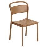 Muuto Linear Steel side chair, burnt orange