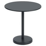 Muuto Linear Steel Café table, round, 70 cm, black