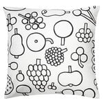 Iittala Fodera per cuscino OTC Frutta, 47 x 47 cm, nero - bianco