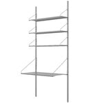 Frama Shelf Library H1852 wall shelf with desk, stainless steel, product image