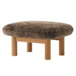 Audo Copenhagen Brasilia ottoman, oak - Root sheepskin, product image