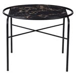 Warm Nordic Secant coffee table, round, black gold marble