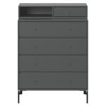 Montana Furniture Keep chest of drawers, black legs - 04 Antracite