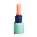 Hay Pillar candle, M, mint