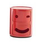 Kartell Mobile Contenitore Componibili Smile 3, 2 moduli, rosso