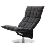 Woodnotes K chair, swivel base, wide, black