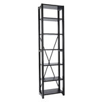 Lundia Classic open shelf, narrow, black