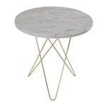 OX Denmarq Tall Mini O table, brass - white marble