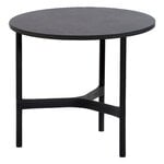 Cane-line Twist coffee table, diam. 45 cm, lava grey - fossil black