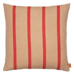ferm LIVING Grand tyyny, 50 x 50 cm, beige - punainen