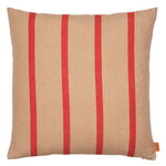 ferm LIVING Grand cushion, 50 x 50 cm, camel - red