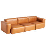 HAY Mags Soft sohva 3-ist, Comb.1 matala käsinoja, Sense 250 nahka
