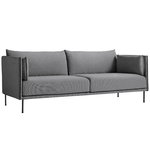 HAY Silhouette sofa 3-seater, Coda 182/Sense black - black steel, product image