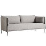 HAY Silhouette sofa 2-seater, Ruskin 33/Sense black - black steel, product image